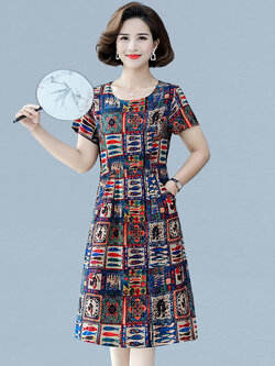 เดรสวัยผู้ใหญ่40-60ปีเดรสคุณแม่