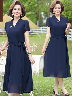 เดรสวัยผู้ใหญ่40-60ปี เดรสคุณแม่ ชุดเดรสทำงานวัยผู้ใหญ่ แบรนด์ MAMA DRESS