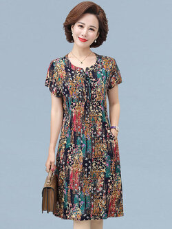 เดรสวัยผู้ใหญ่40-60ปีเดรสคุณแม่