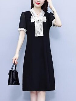 เดรสสีดำสุภาพ เรียบหรู ดูดี เหมาะกับทุกโอกาส | เดรสผู้หญิงแฟชั่นสุภาพ