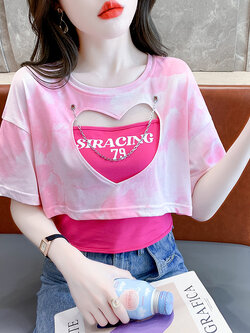 เสื้อผ้าวัยรุ่นเกาหลี เสื้อยืดวัยรุ่นผู้หญิง มีขนาด S M L XL