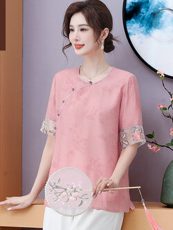 เสื้อผ้าคุณแม่วัย 60 เสื้อคนแก่ผู้หญิงวัย60