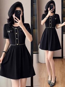 เดรสสีดำสุภาพ เรียบหรู ดูดี เหมาะกับทุกโอกาส | เดรสผู้หญิงแฟชั่นสุภาพ