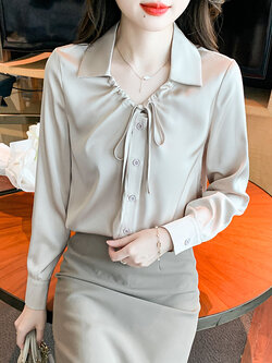 เสื้อเชิ้ตผู้หญิงแขนยาว เสื้อเชิ้ตผู้หญิงใส่ทํางาน 390 บาทต่อชิ้น ฟรีค่าจัดส่ง