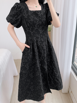 เดรสแขนสั้นมีไซส์L-4XLอก38-47นิ้ว