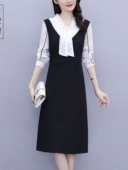 เดรสแขนสั้น มีไซส์ L-5XLอก 38-48 นิ้ว