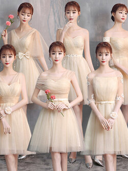 ชุดเพื่อนเจ้าสาวสีครีม ชุดเพื่อนเจ้าสาว ชุดไปงานแต่งงาน