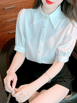 เสื้อลูกไม้ แขนสั้น