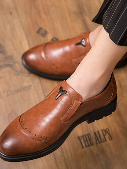 รองเท้าหนังผู้ชาย มีไซส์39-44 รองเท้าโลฟเฟอร์ชาย Slip-On Shoes