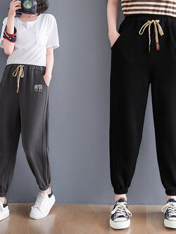 กางเกงผ้าลินิน กางเกงขายาว กางเกงผ้าลินินญี่ปุ่น กางเกงผ้าลินิน เอว ยางยืด By LZcotton and linen