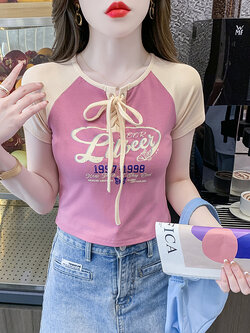 เสื้อผ้าวัยรุ่นเกาหลี เสื้อยืดวัยรุ่นผู้หญิง มีขนาด S M L XL