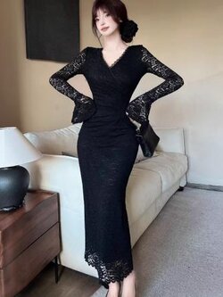 เดรสสีดำสุภาพ เรียบหรู ดูดี เหมาะกับทุกโอกาส | เดรสผู้หญิงแฟชั่นสุภาพ