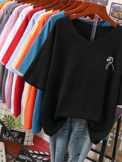 เสื้อยืดคอตตอน สกรีนลายน่ารัก มีหลากหลายสี ส่งฟรีทั่วไทย BY JIMIAO