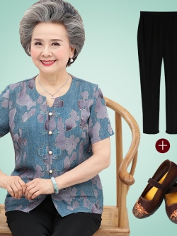 เสื้อคุณแม่สูงวัย เสื้อผ้าผู้ใหญ่ สวยๆ ชุดคุณนาย ผู้หญิงอายุ40-60 วัยกลางคน
