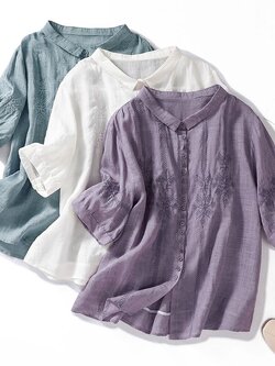 เสื้อลินิน เสื้อผ้าฝ้ายลินิน เสื้อเชิ้ตผ้าลินิน