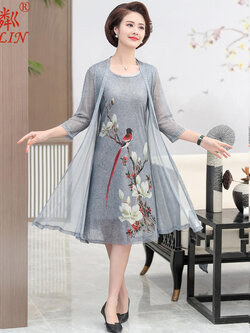 เดรสวัยผู้ใหญ่40-60ปีเดรสคุณแม่