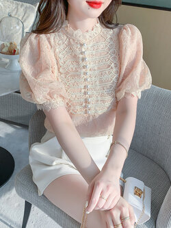 เสื้อลูกไม้ แขนสั้น