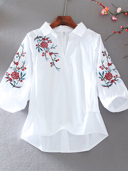 เสื้อผ้าฝ้าย เสื้อผ้าลินิน เสื้อฟรีไซส์ ปักลายสวยๆด้วยด้าย สไตล์VINTAGE มีขนาดไซส์เดียว สำหรับอก 35-40 นิ้ว