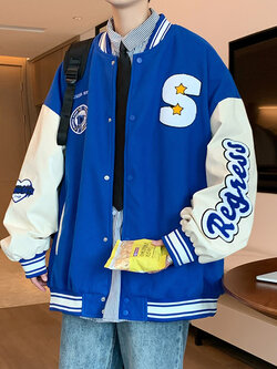 เสื้อแจ็คเก็ตเบสบอล เสื้อคลุม เสื้อแขนยาวสไตล์เกาหลี