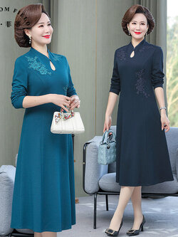 เดรสวัยผู้ใหญ่40-60ปี เดรสคุณแม่ ชุดเดรสทำงานวัยผู้ใหญ่ แบรนด์ MAMA DRESS