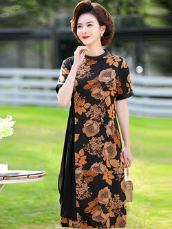 เดรสวัยผู้ใหญ่40-60ปี เดรสคุณแม่ ชุดเดรสทำงานวัยผู้ใหญ่ แบรนด์ MAMA DRESS