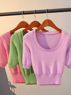 เสื้อไหมพรม เสื้อทีเชิ้ตไหมพรม เสื้อทีเชิ้ตผ้านิตติ้ง