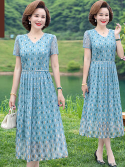 เดรสวัยผู้ใหญ่40-60ปี เดรสคุณแม่ ชุดเดรสทำงานวัยผู้ใหญ่ แบรนด์ MAMA DRESS