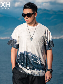 เสื้อยืดผู้ชายอ้วน S-5XL(อกเสื้อ39-51นิ้ว)