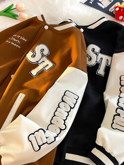 เสื้อแจ็คเก็ตเบสบอล เสื้อคลุม เสื้อแขนยาวสไตล์เกาหลี