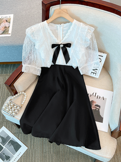 เดรสแขนสั้น มีไซส์ L-4XLอก 38-47 นิ้ว ใส่ได้ทั้งสาวหุ่นดีน่ารักจนถึงสาวอวบพลัสไซส์ จัดส่งฟรี! ทักแชทสั่งซื้อ