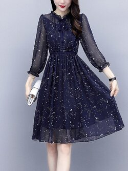 ชุดเดรสชีฟอง ชุดเดรสยาว