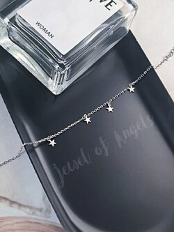 สร้อยข้อมือเงินแท้ S925 รุ่น Stella สร้อยข้อมือจี้ดาว4ดวง มินิมอล สีเงิน เงินแท้ทั้งชิ้น silver925