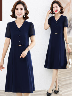 เดรสวัยผู้ใหญ่40-60ปี เดรสคุณแม่ ชุดเดรสทำงานวัยผู้ใหญ่ สนใจทักแชท