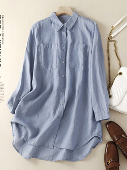 เสื้อลินิน เสื้อผ้าฝ้ายลินิน เสื้อเชิ้ตผ้าลินิน