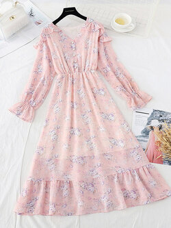 เดรสชีฟอง เดรสลายดอกไม้ Fairy House