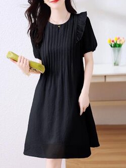 เดรสสีดำสุภาพ เรียบหรู ดูดี เหมาะกับทุกโอกาส | เดรสผู้หญิงแฟชั่นสุภาพ