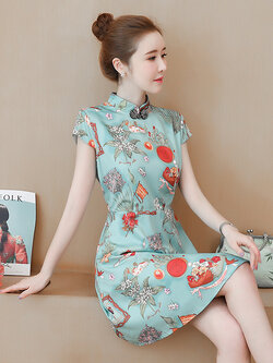 ชุดเดรสคอจีนสวยๆ ชุดแซกคอจีน ลูกไม้ ชุดคอจีนสวยๆ เสื้อกี่เพ้า คอจีน