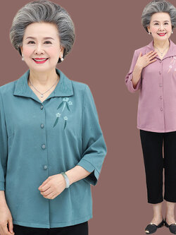 เสื้อคุณยาย เสื้อผู้วัยอายุ60-70ปี มีขนาด L-4XL(อกประมาณ35-45นิ้ว)