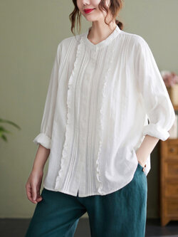 เสื้อลินิน แบบเสื้อสวยๆ เสื้อผ้าฝ้ายลินิน เสื้อเชิ้ตผ้าลินิน BY LININ