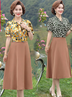 เดรสวัยผู้ใหญ่40-60ปี เดรสคุณแม่ ชุดเดรสทำงานวัยผู้ใหญ่ แบรนด์ MAMA DRESS