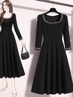 เดรสสีดำสุภาพ เรียบหรู ดูดี เหมาะกับทุกโอกาส | เดรสผู้หญิงแฟชั่นสุภาพ