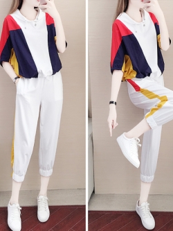 ชุดวอร์ม สูทเกาหลี Jumpsuit ชุดจั้มสูท ชุดเซท 2 ชิ้น ชุดกีฬาผู้หญิง ชุดออกกำลังกาย เสื้อกันหนาว ชุดวอร์มคู่