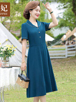 เดรสวัยผู้ใหญ่40-60ปี เดรสคุณแม่ ชุดเดรสทำงานวัยผู้ใหญ่ แบรนด์ MAMA DRESS