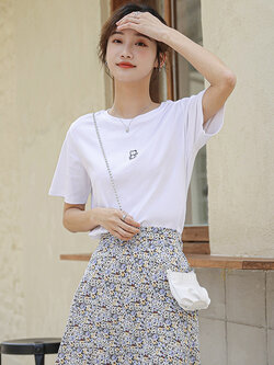 เสื้อผ้าวัยรุ่นเกาหลี เสื้อยืดวัยรุ่นผู้หญิง มีขนาด S M L XL