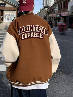 เสื้อแจ็คเก็ตเบสบอล เสื้อคลุม เสื้อแขนยาวสไตล์เกาหลี