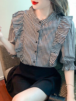 เสื้อลูกไม้ แขนสั้น