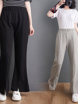 กางเกงผ้าลินิน กางเกงขายาว กางเกงผ้าลินินญี่ปุ่น กางเกงผ้าลินิน เอว ยางยืด By LZcotton and linen