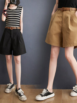 กางเกงผ้าลินิน กางเกงขาสั้น กางเกงผ้าลินินญี่ปุ่น กางเกงผ้าลินิน เอว ยางยืด By LZcotton and linen