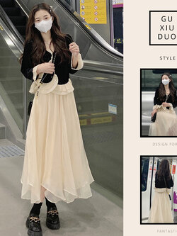 เดรสแขนสั้นมีไซส์L-4XLอก38-47นิ้ว