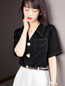 เสื้อลูกไม้ แขนสั้น